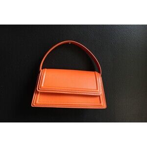 ZARA Mini City Bag Orange w Removable Crossbody Shoulder Handbag Y2K Style
